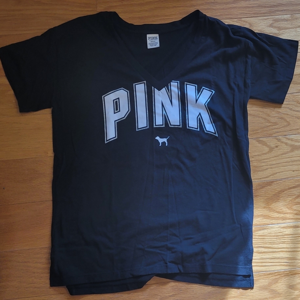 PINK y2k Logo Shirt Victoria Secret Size Medium